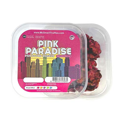 Pink Paradise truffles opened box